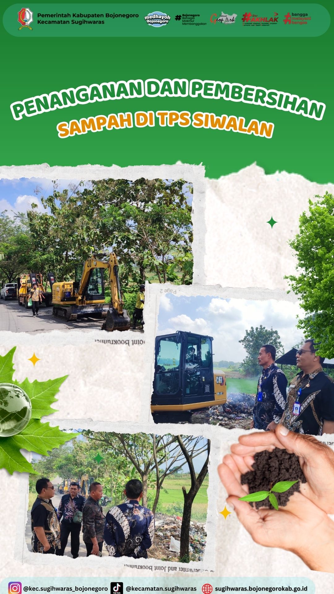 Respon Cepat Keluhan Warga, DLH Bersama Kec,Sugihwaras Tata Kembali TPS Siwalan