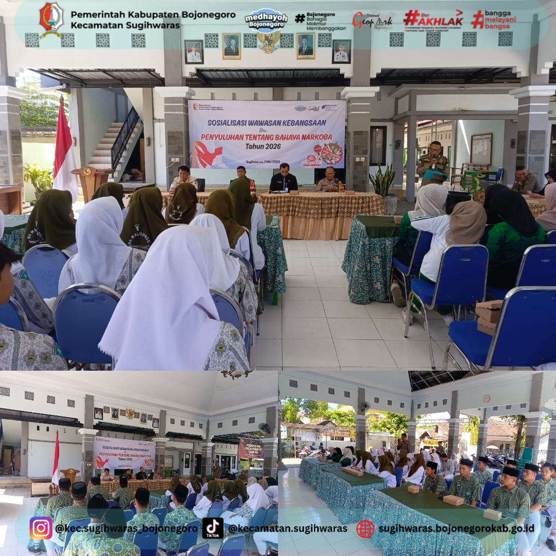 Perkuat Karakter Bangsa dan Jauhi Narkoba, Kecamatan Sugihwaras Gelar Sosialisasi Wawasan Kebangsaan