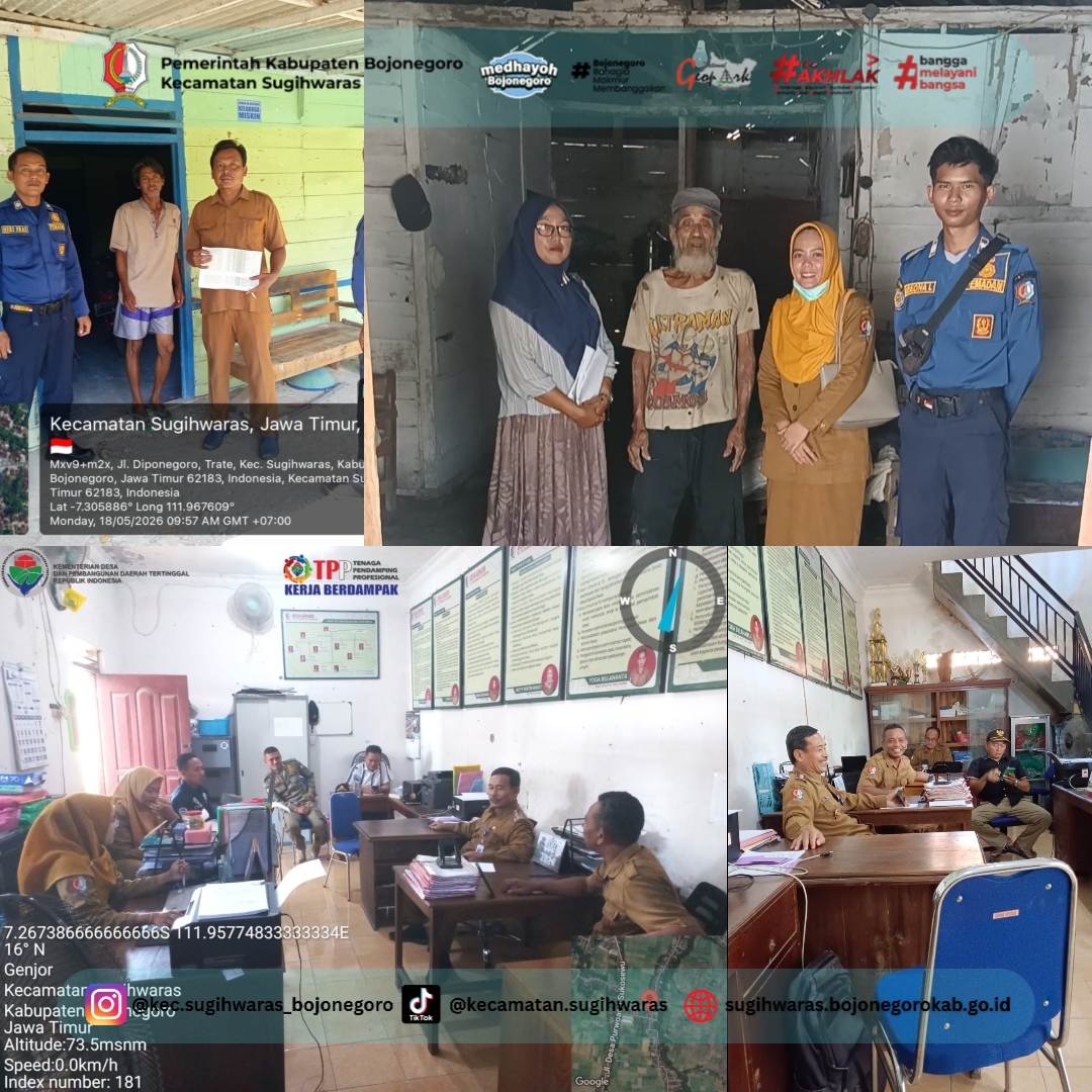 TIM MONITORING KECAMATAN PASTIKAN VALIDASI DATA DTSEN DI DESA BULU BERJALAN AKURAT