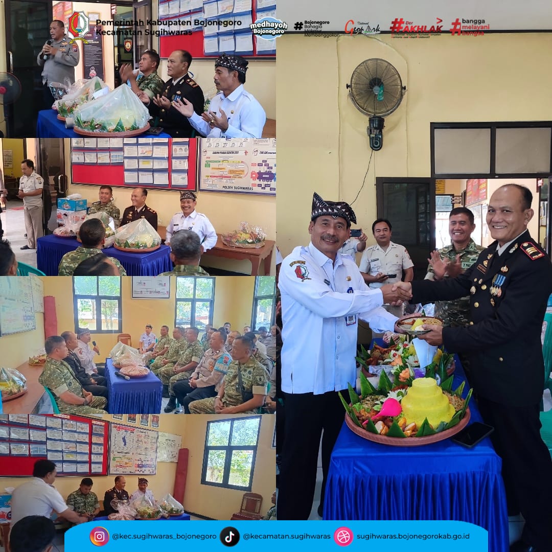 Sinergitas Tiga Pilar: Camat & Danramil Sugihwaras Hadiri Tasyakuran HUT Bhayangkara ke-80 di Polsek