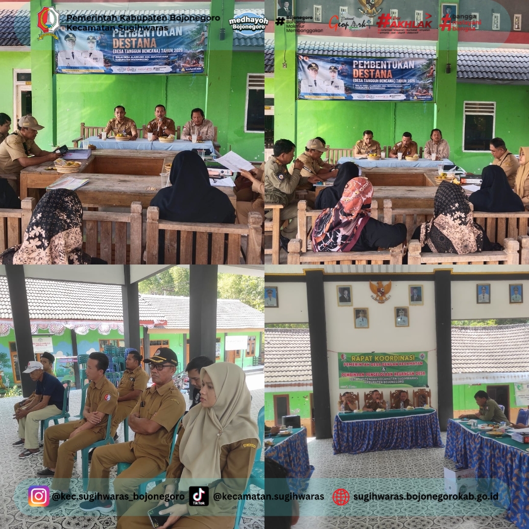 Monev APBDes Jati Tengah dan Alasgung, Camat Sugihwaras Tekankan Transparansi