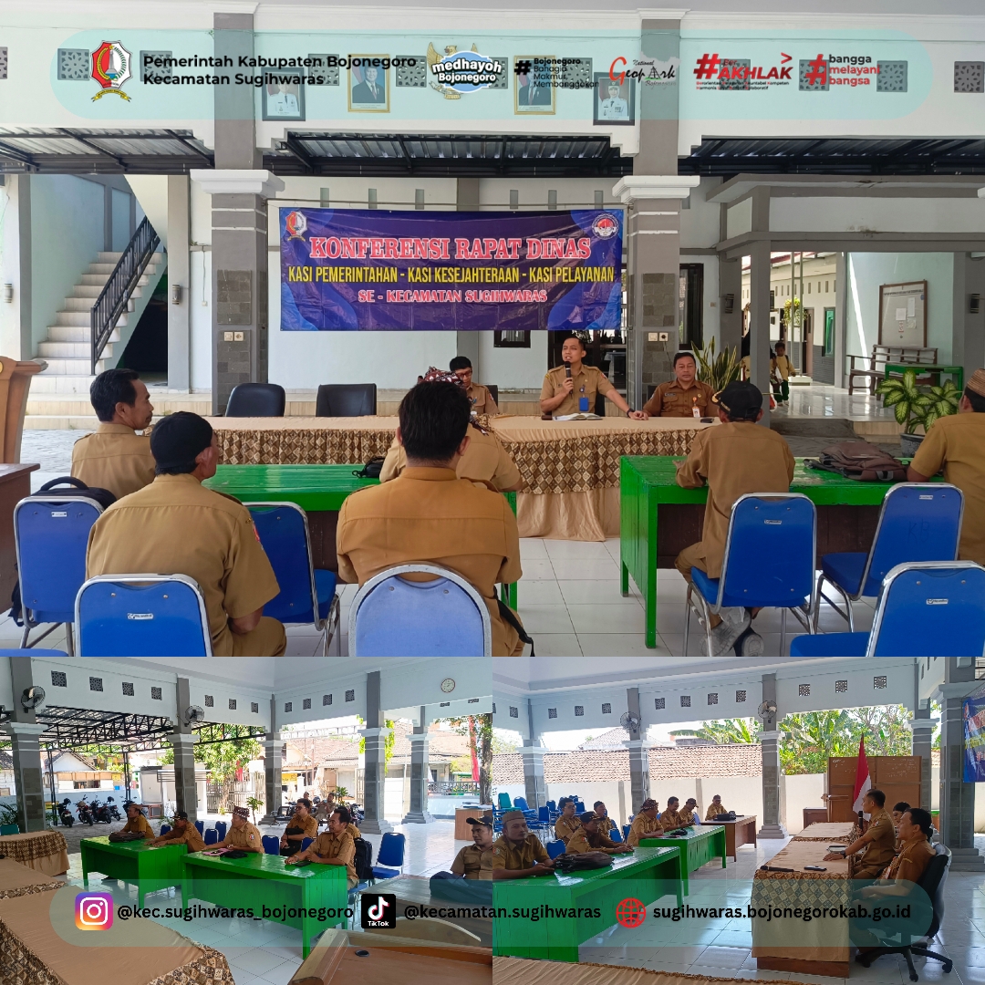 Konferensi Rapat Dinas Kecamatan Sugihwaras, Perkuat Sinergi Pemerintah Desa
