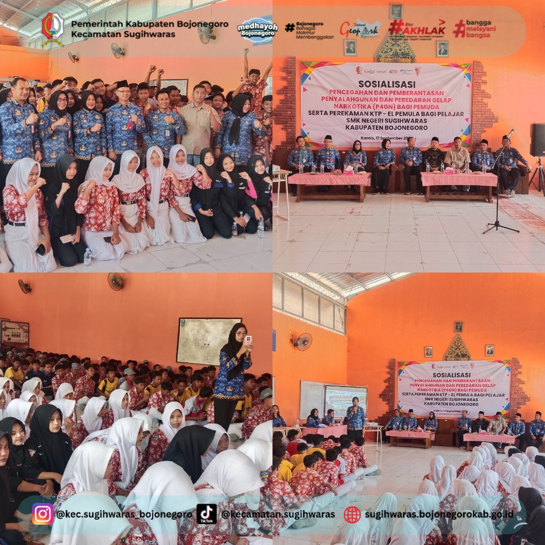 Wabup Bojonegoro Tinjau Edukasi P4GN dan Rekam KTP-el Pemula di SMKN Sugihwaras