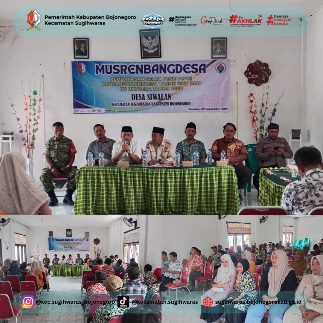 Kecamatan Sugihwaras Dorong Perencanaan Pembangunan Desa Siwalan