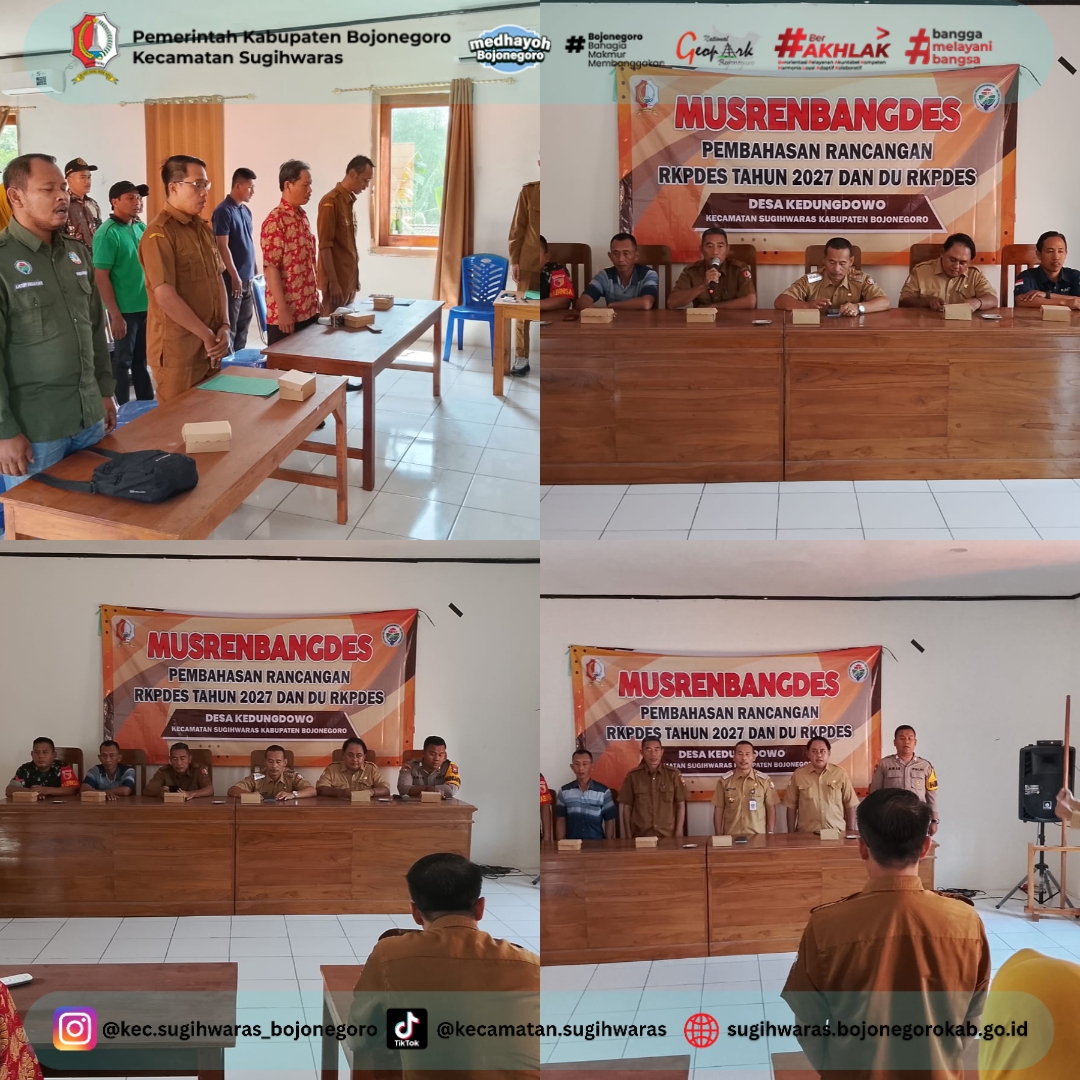 Kecamatan Sugihwaras Dorong Perencanaan Pembangunan Desa Kedungdowo