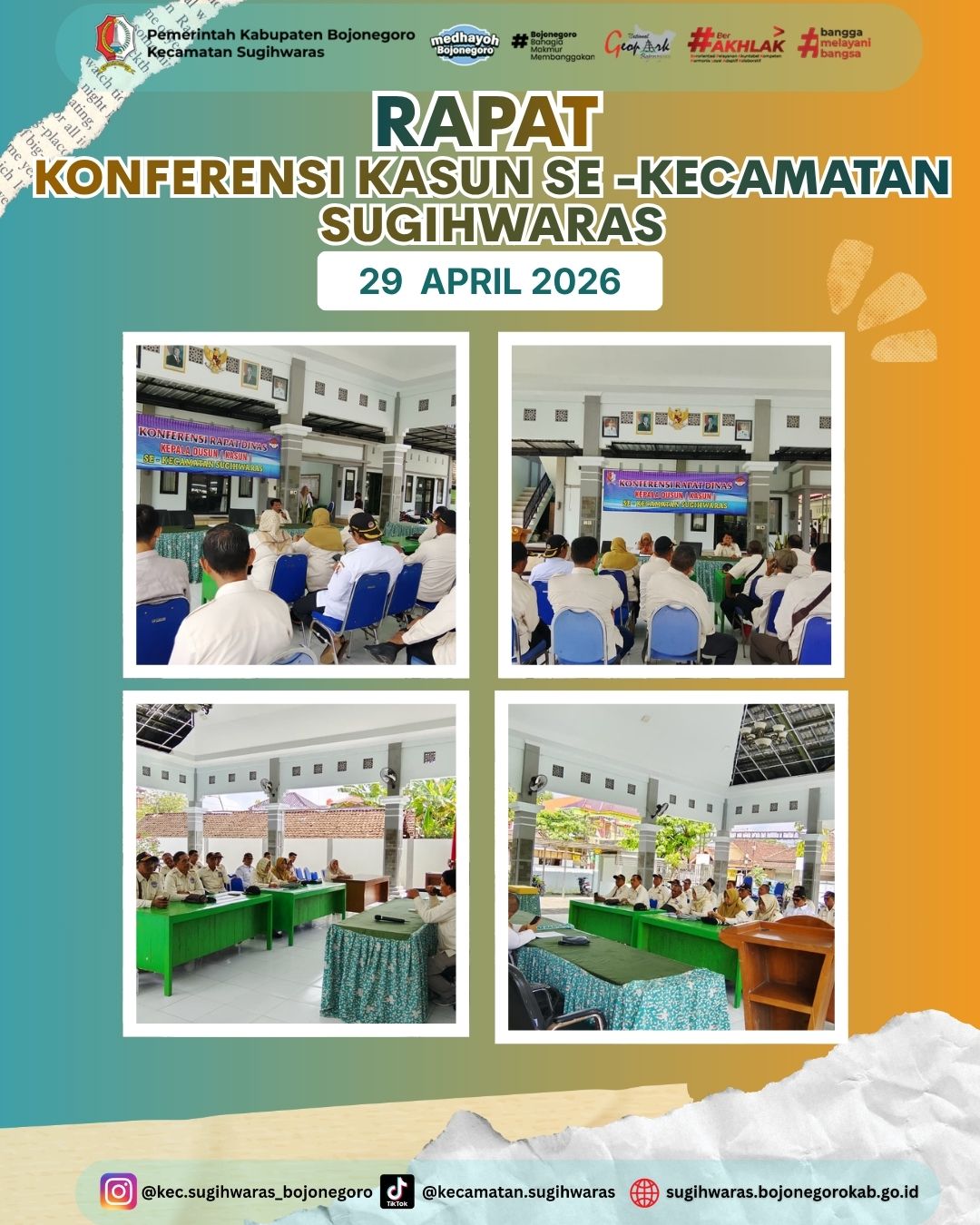 Kepala Dusun se-Kecamatan Sugihwaras Gelar Konferensi Rapat Dinas
